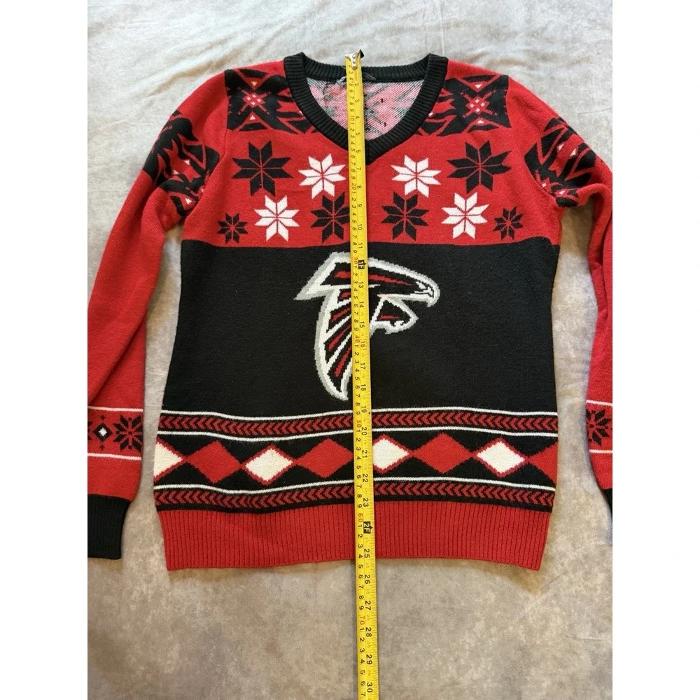 Atlanta Falcons NFL Football Holiday Snowflake Sweater Red/Black/White